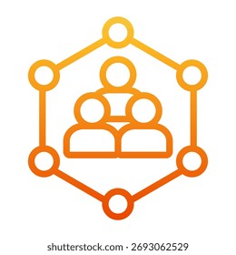 Teilnehmendes Symbolelement für Design und Vektorgrafik