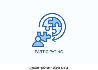 Icono O Logotipo Participante Ilustración vectorial Aislada