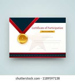 Participation Certificate best award diploma with space of your text.