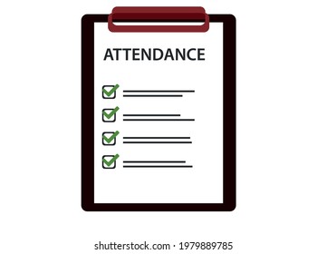 Participation Dashboard With Checklist In Attendance. Survey, Survey, Clipboard, Task List.
Vector Design Eps 10.