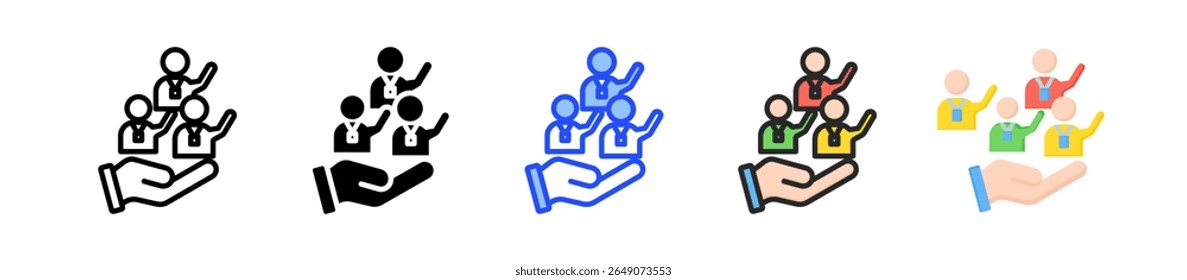 Participation Icon Collection With Multiple Styles