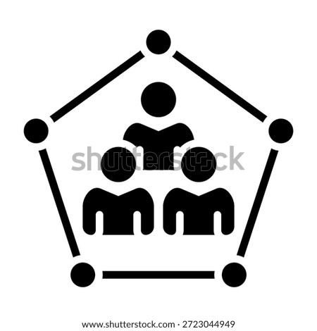 Participation Icon Glyph Style Vector Illustration