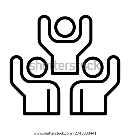 Participation Icon Line Design Vector Illustration
