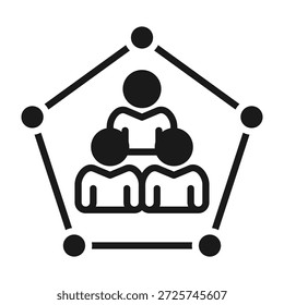 Ícone de participação - Ilustração de vetor de estilo misto