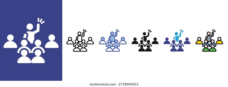 Conjunto de iconos de participación colección de varios estilos 


