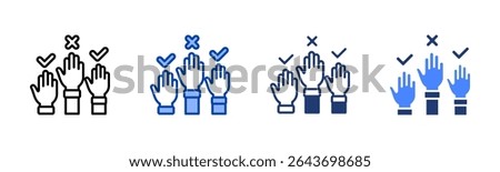Participation icon sheet multiple style collection
