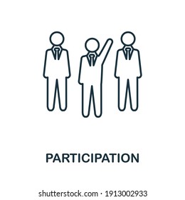 Participation icon. Simple element from business management collection. Creative Participation icon for web design, templates, infographics and more