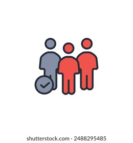 Icono de participación. Vector.Trazo editable.Símbolo de estilo lineal para utilizar Diseño web,logotipo.Ilustración de símbolo.
