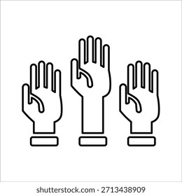 participation icons. simple line vector illustration