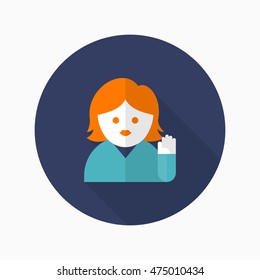Participation in public icon , Vector flat long shadow design.
