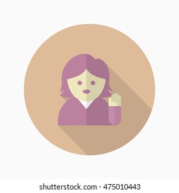 Participation in public icon , Vector flat long shadow design.