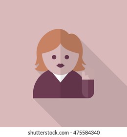 Participation in public icon , Vector flat long shadow design.