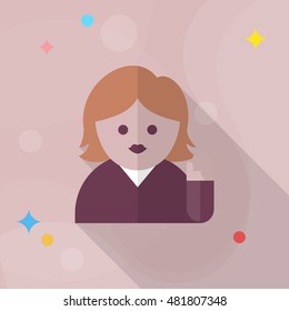 Participation in public icon , Vector flat long shadow design.