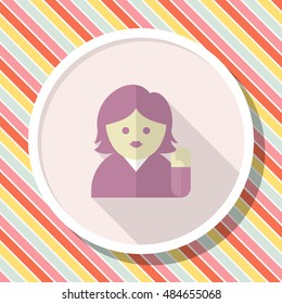 Participation in public icon , Vector flat long shadow design.