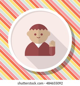 Participation in public icon , Vector flat long shadow design.