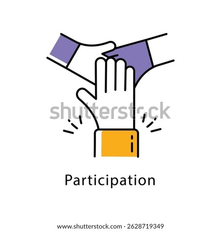 Participation Vector Filled Outline Style Icon. Eps 10 File 