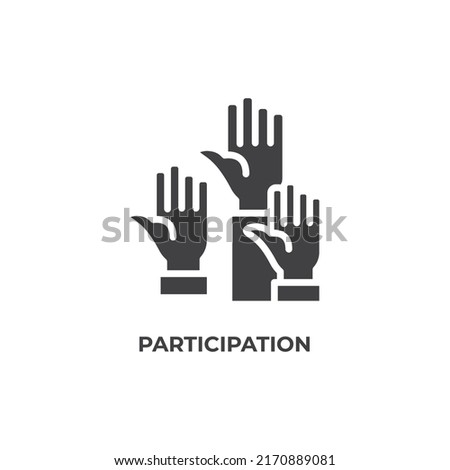 participation vector icon. filled flat sign for mobile concept and web design. Symbol, logo illustration. Vector graphics