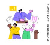 Participation of women abstract concept vector illustration. Gender equality rights, women political participation, female speaker leader, democracy, successful presentation abstract metaphor.