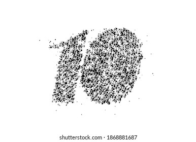 Particle 10 point text vector Vector Design.