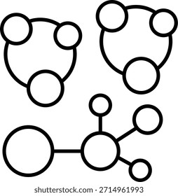 Línea de análisis de partículas Diseño de íconos de Vector