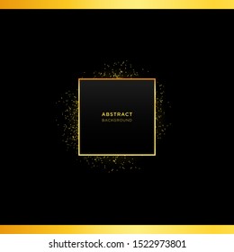 particle background with gold texture and dark shadow, premium vector