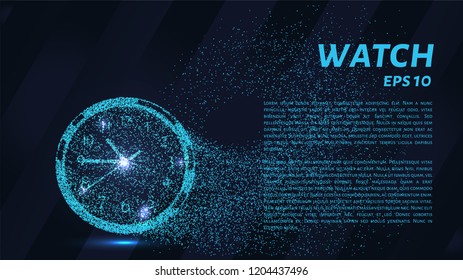 Particle clock. Time flies to the smallest detail