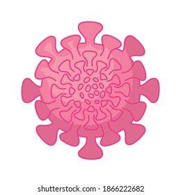 particle of coronavirus doodle flat style icon vector illustration design