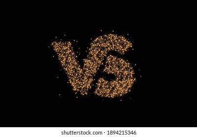 Particle Design VS company linked letter logo, Line art vector illustration.