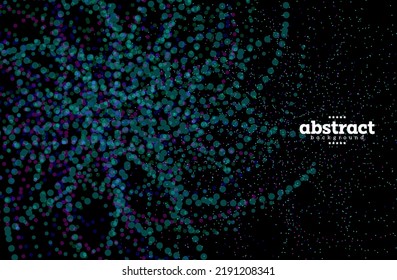 puntos de partícula línea de flujo sistema nervioso sitio web azul océano Internet tecnología de comunicación fondo para publicidad banner afiche etiqueta de producto diseño folleto plantilla de vectores.