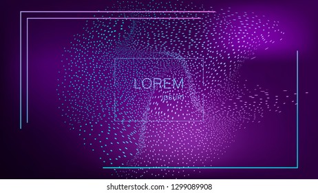 Particle dots wave vector background. Fluid gradient shapes composition. Futuristic design posters. Eps10 vector.