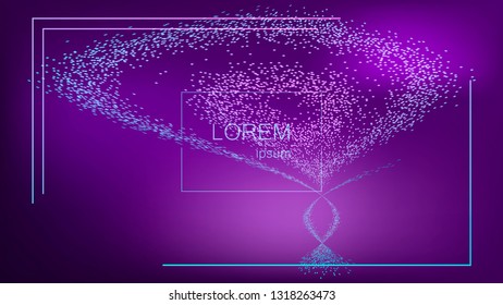 Particle dots wave vector background. Fluid gradient shapes composition. Futuristic design posters. Eps10 vector.