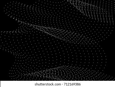 Particle dots wave vector background. Vector illustration of abstract technology. Vector templates for placards, banners, flyers, presentations and reports
