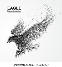 Particle Eagle, vector illustration composition