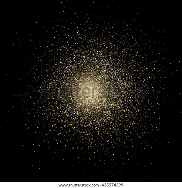 Particle Explosion Effect Golden Glitter Texture Stock Vector (Royalty ...