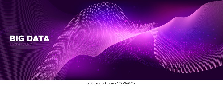 Particle Future. Glow Big Data Concept. Pink Tech Banner. Binary Numbers Movement. Particle Motion. Violet Big Data Analysis. Tech Abstract. Purple Binary Number Wallpaper. Digital Particles.