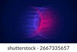 Particle Globe Background. Abstract Dot Sphere. 3D Big Data Bg. Gradient Light Moves Through The Round Orb. Tech Network With Ai And Cyber Sound Waves. Digital Particle Globe