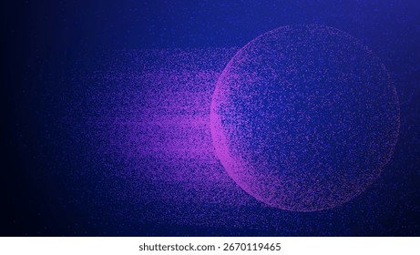 Fundo do globo de partículas. Esfera de pontos abstrata. Big Data 3D Bg. Orbe Redonda Flutua Em Um Mundo De Ciência. Cyber Vetor Com Círculos E Pontos Tecnológicos. Globo de partícula digital