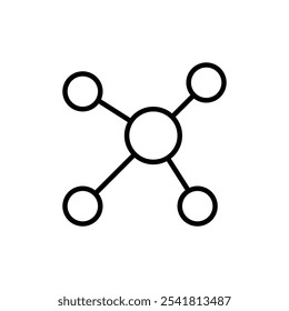 Particle icon Outline vector for web ui