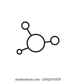 Particle icon Thin line art isolated
