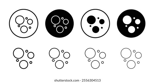 Particle icon Thin line vector illustration set