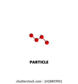 particle icon. particle vector design. sign design. red color