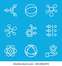 Particle icons set. 