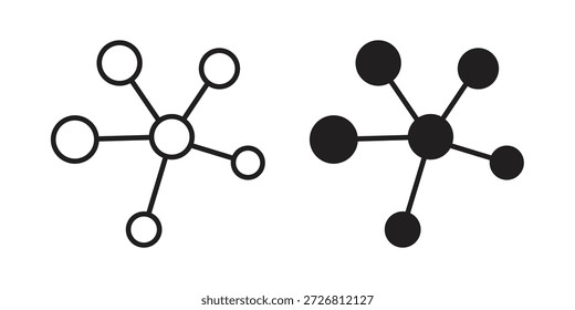 Coleção de vetores de ícones de partículas para desenhos Web. ícones planos