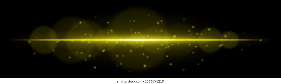 Partícula de luz. Haz radiante con brillo dinámico y puntos voladores. Crea una atmósfera de velocidad, brillo, movimiento o señal visual de alta tecnología.