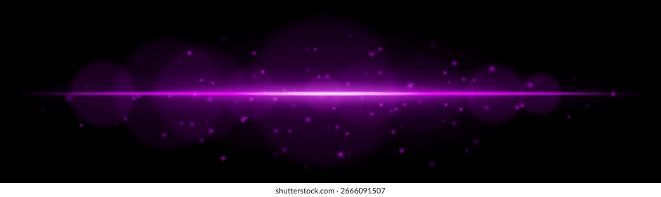 Partícula de luz. Haz radiante con brillo dinámico y puntos voladores. Crea una atmósfera de velocidad, brillo, movimiento o señal visual de alta tecnología.
