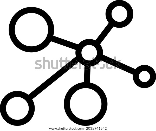 Particle Molecule Icon Simple Icon Shape Stock Vector (Royalty Free ...