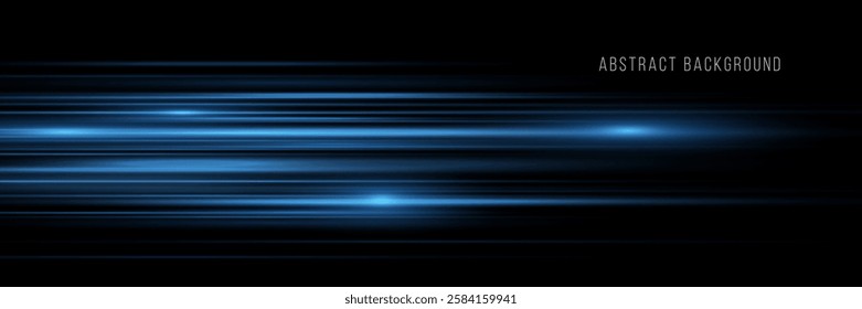 Particle motion effect. Magic of moving fast lines. Png special effect, speed line. Laser beams, horizontal light rays. Glowing flare spark and flash lights, luminous trail.