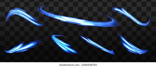 Particle motion effect vectorRed blue special effect, speed police line. Magic of moving fast lines. Laser beams, horizontal light rays. Particle motion effect. Vector	