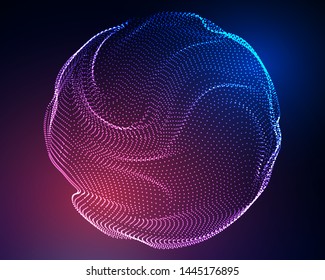 Particle noise abstract background illustration, big data and cloud computing concept
