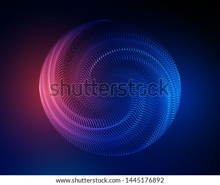 Particle noise abstract background illustration, big data and cloud computing concept
